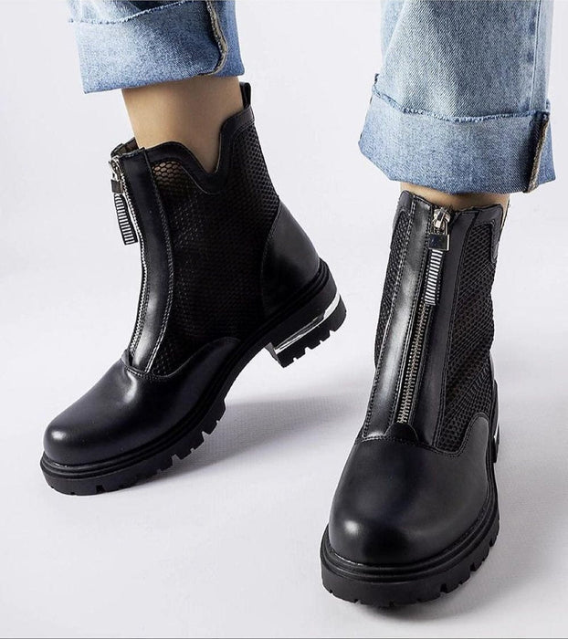 Ukrainian Vibe Cavour Openwork Eco Leather Boots Cavour Openwork Eco Leather Boots