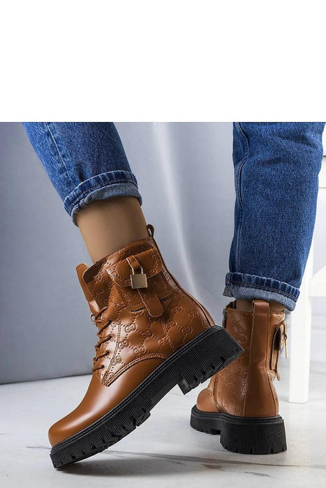 Ukrainian Vibe Coanira Brown Trapper Boots with Mini Padlock Coanira Brown Trapper Boots with Mini Padlock