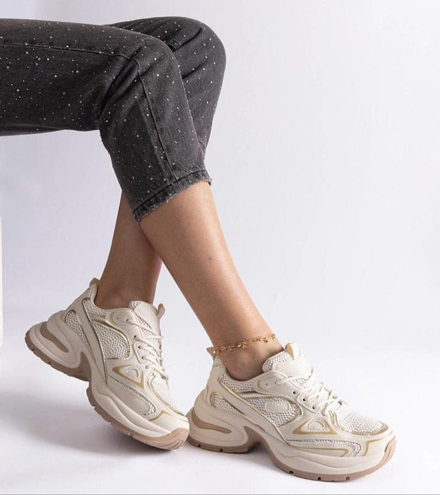 Ukrainian Vibe Elphira White Chunky Sole Sneakers Elphira White Chunky Sole Sneakers