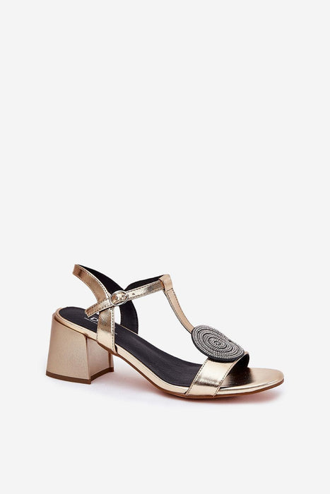 Ukrainian Vibe Evelenne Leather Sandals with Sculpted Heel Evelenne Leather Sandals with Sculpted Heel