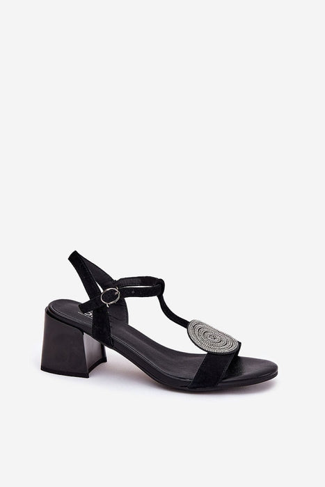 Ukrainian Vibe Evelenne Leather Sandals with Sculpted Heel Evelenne Leather Sandals with Sculpted Heel