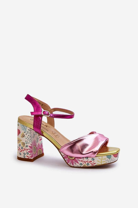 Ukrainian Vibe Florvella Patterned Block Heel Sandals Florvella Patterned Block Heel Sandals