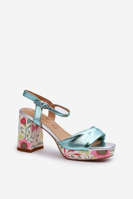 Ukrainian Vibe Florvella Patterned Block Heel Sandals Florvella Patterned Block Heel Sandals