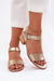 Ukrainian Vibe Gold / 5.5 Averisse Classic Block Heel Sandals Averisse Classic Block Heel Sandals