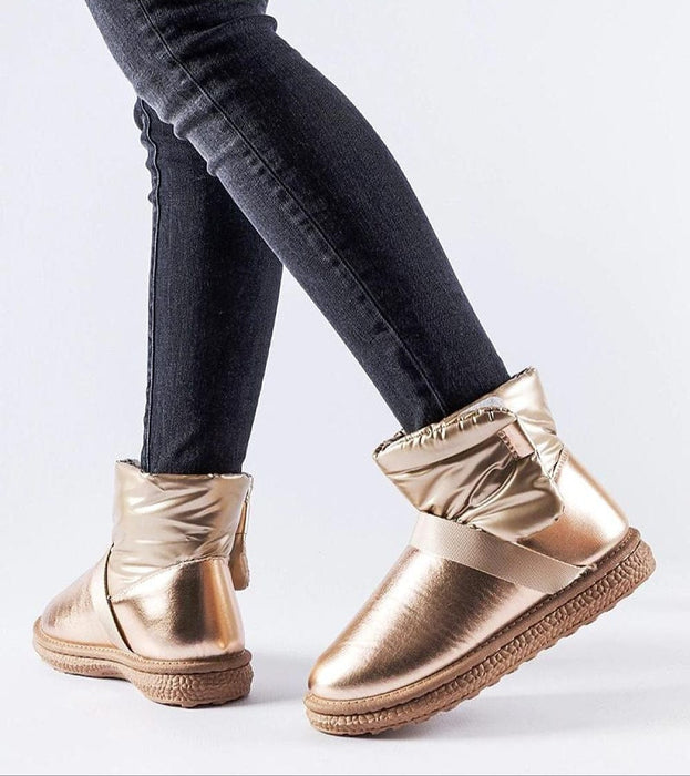 Ukrainian Vibe Gold / 5.5 Brivona Glossy Velcro Snow Boots Brivona Glossy Velcro Snow Boots