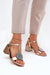 Ukrainian Vibe Gold / 5.5 Evelenne Leather Sandals with Sculpted Heel Evelenne Leather Sandals with Sculpted Heel