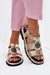 Ukrainian Vibe Gold / 5.5 Lunarelle Low Heel Leather Sandals Lunarelle Low Heel Leather Sandals