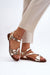 Ukrainian Vibe Gold / 5.5 Sylvara Classic Leather Flat Sandals Sylvara Classic Leather Flat Sandals