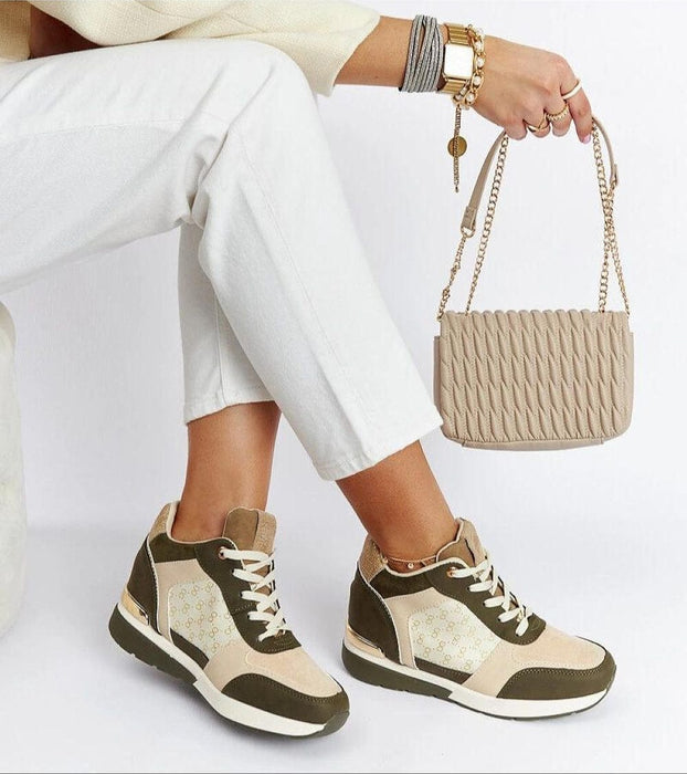 Ukrainian Vibe Green / 5.5 Lazetta Black Wedge Sneakers Lazetta Black Wedge Sneakers