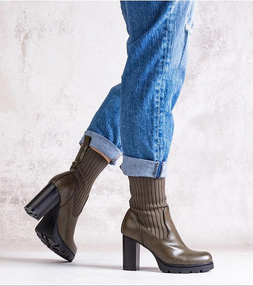 Ukrainian Vibe Green / 5.5 Nuvarelle Stiletto Ankle Boots Nuvarelle Stiletto Ankle Boots