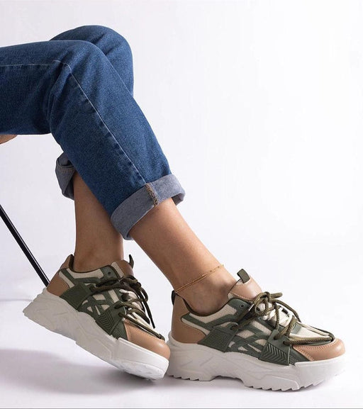 Ukrainian Vibe Green / 5.5 Orlira Sage-Toned Urban Sneakers Orlira Sage-Toned Urban Sneakers