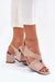 Ukrainian Vibe Lunavine Column Heel Sandals with Accent Lunavine Column Heel Sandals with Accent