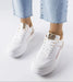 Ukrainian Vibe Marriale White Sneakers with Beige Detail Marriale White Sneakers with Beige Detail
