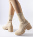 Ukrainian Vibe Merissia Beige Sock Ankle Boots with Heel Merissia Beige Sock Ankle Boots with Heel