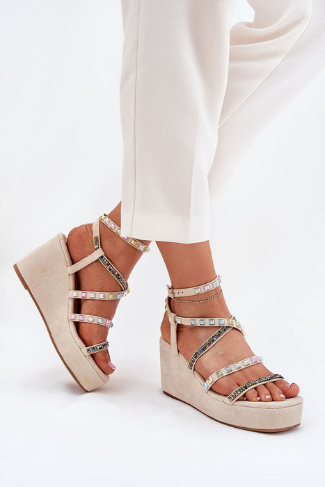 Ukrainian Vibe Merivelle Embellished Wedge Sandals Merivelle Embellished Wedge Sandals