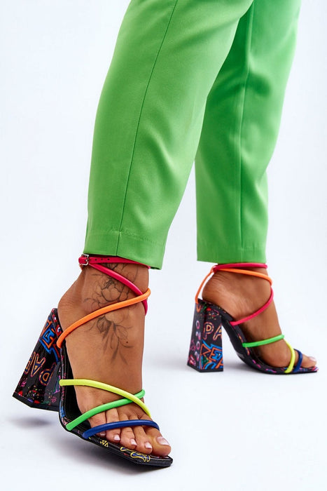 Ukrainian Vibe Multicolor / 5.5 Eliore High Heel Buckled Sandals Eliore High Heel Buckled Sandals