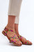 Ukrainian Vibe Multicolor / 5.5 Velissa Flat Leather Strap Sandals Velissa Flat Leather Strap Sandals