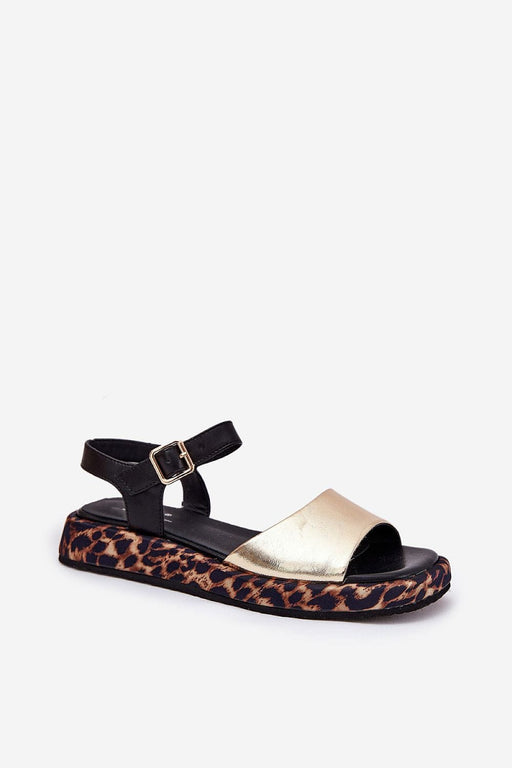 Ukrainian Vibe Narivelle Leather Sandals with Patterned Platform Narivelle Leather Sandals with Patterned Platform