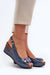 Ukrainian Vibe Navy / 5.5 Vesmira Lifted Comfort Wedges Vesmira Lifted Comfort Wedges