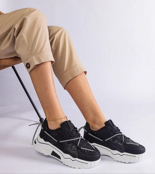 Ukrainian Vibe Nimvara Shimmer Detail Black Sneakers Nimvara Shimmer Detail Black Sneakers