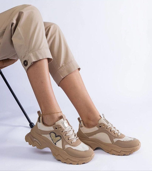 Ukrainian Vibe Orevia Heart-Detailed Brown Sneakers Orevia Heart-Detailed Brown Sneakers