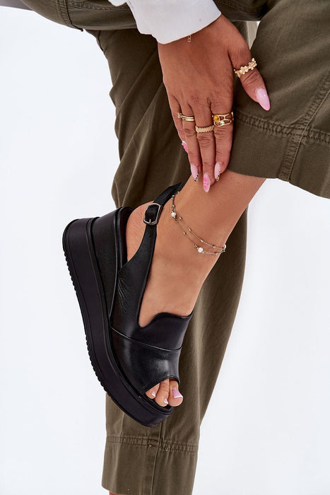 Ukrainian Vibe Ornavia Leather Wedge Platform Sandals Ornavia Leather Wedge Platform Sandals