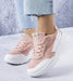 Ukrainian Vibe Pink / 5.5 Ismerra Suede Platform Lace Sneakers Ismerra Suede Platform Lace Sneakers