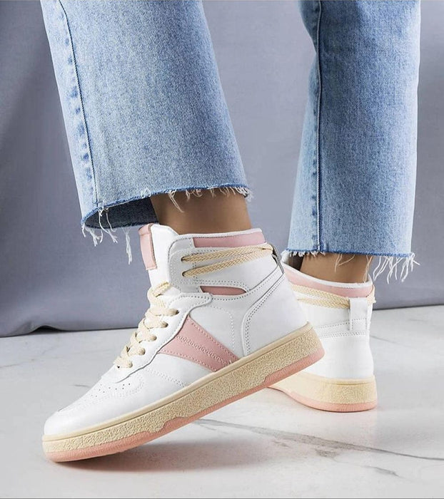 Ukrainian Vibe Pink / 5.5 Ormelya High-Top Everyday Sneakers Ormelya High-Top Everyday Sneakers