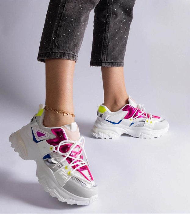 Ukrainian Vibe Pink / 5.5 Selvyna Contrast Sport Sneakers Selvyna Contrast Sport Sneakers