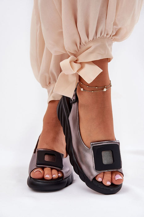 Ukrainian Vibe Purple / 5.5 Avenlisse Buckled Accent Wedge Sandals Avenlisse Buckled Accent Wedge Sandals