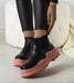Ukrainian Vibe Ravela Black Boots with Pink Platform Ravela Black Boots with Pink Platform