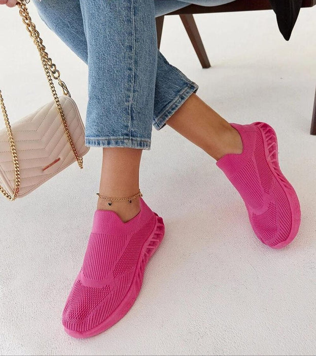 Ukrainian Vibe Red / 5.5 Zavella Slip-On Sport Knit Sneakers Zavella Slip-On Sport Knit Sneakers