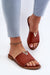 Ukrainian Vibe Talvera Flat Slides with Gold Detail Talvera Flat Slides with Gold Detail
