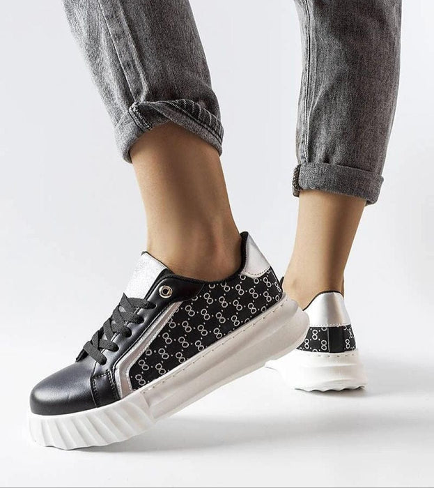 Ukrainian Vibe Varello Urban Platform Sneakers in Black Varello Urban Platform Sneakers in Black