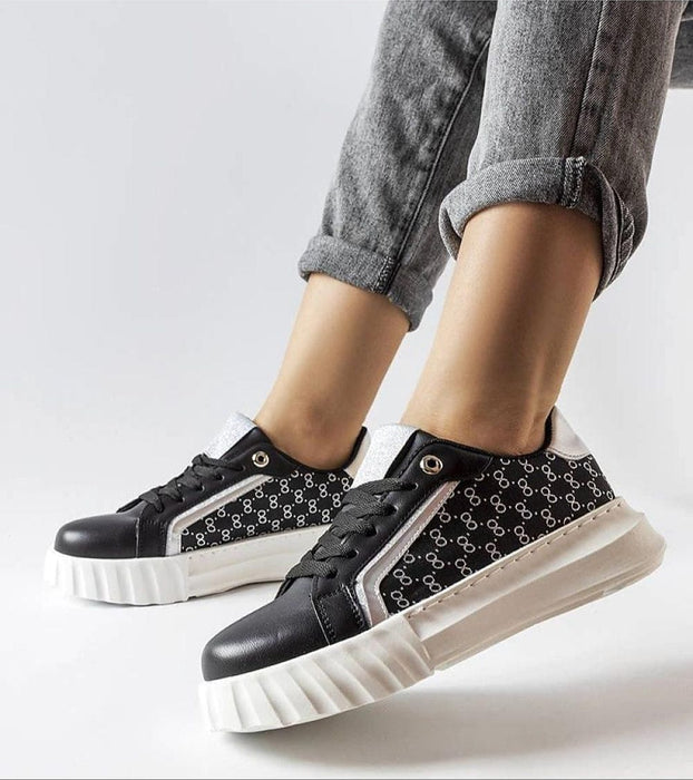 Ukrainian Vibe Varello Urban Platform Sneakers in Black Varello Urban Platform Sneakers in Black