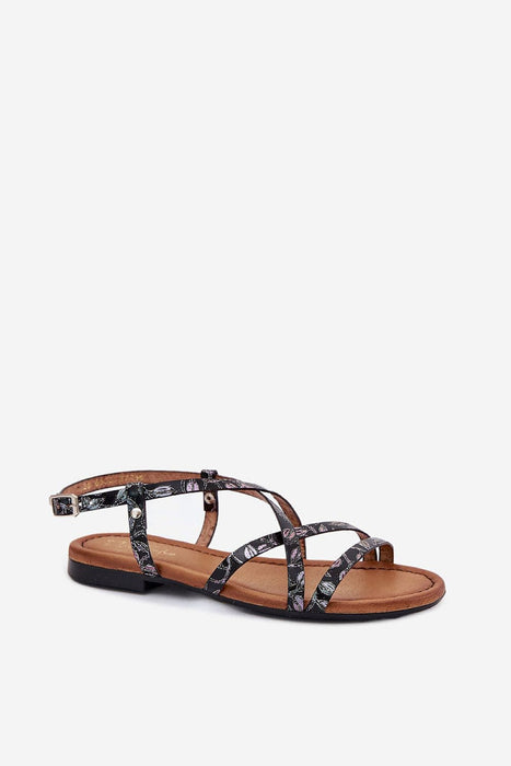 Ukrainian Vibe Velissa Flat Leather Strap Sandals Velissa Flat Leather Strap Sandals