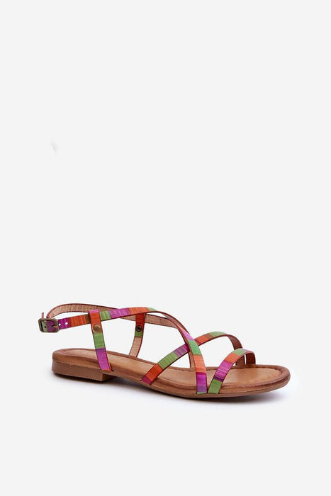 Ukrainian Vibe Velissa Flat Leather Strap Sandals Velissa Flat Leather Strap Sandals