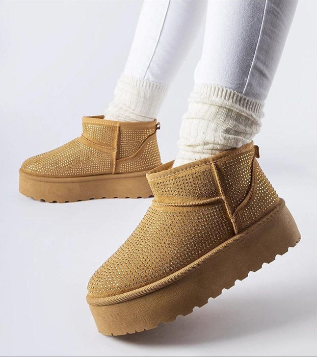 Ukrainian Vibe Velizia Platform Snow Boots with Zircons Velizia Platform Snow Boots with Zircons