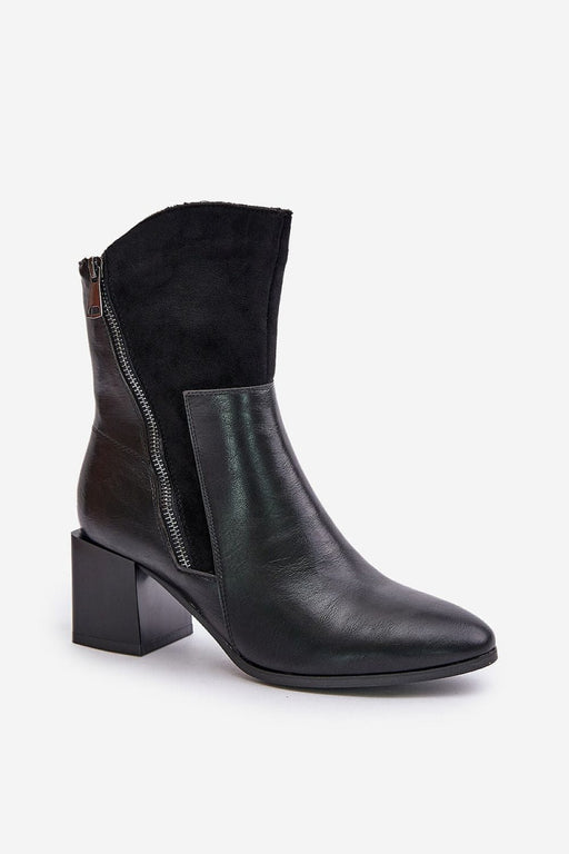 Ukrainian Vibe Verida Zip-Heel Winter Boots in Eco Leather Verida Zip-Heel Winter Boots in Eco Leather