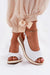 Ukrainian Vibe White / 5.5 Alvarenne Classic Buckled Wedge Sandals Alvarenne Classic Buckled Wedge Sandals