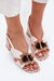 Ukrainian Vibe White / 5.5 Floranette Twin-Bloom Heel Sandals Floranette Twin-Bloom Heel Sandals