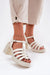Ukrainian Vibe White / 5.5 Selvarine Gloss Leather Platform Sandals Selvarine Gloss Leather Platform Sandals