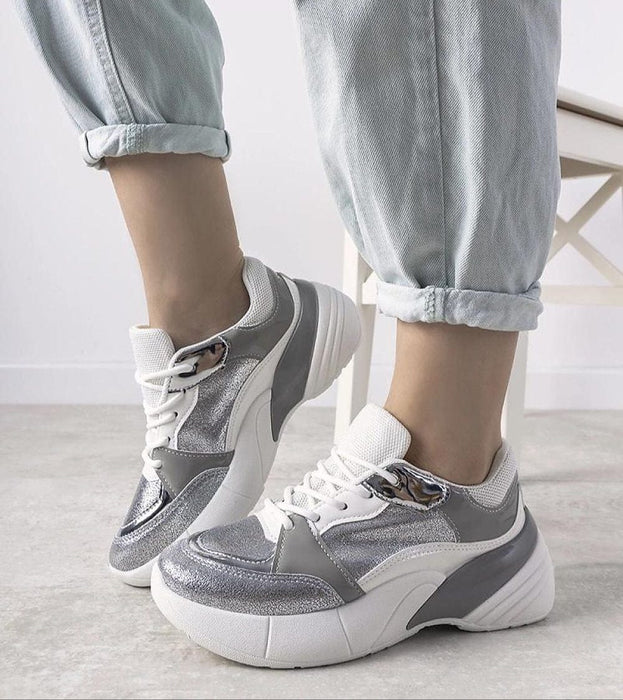Ukrainian Vibe Zelphira Metallic Contrast Platform Sneakers Zelphira Metallic Contrast Platform Sneakers
