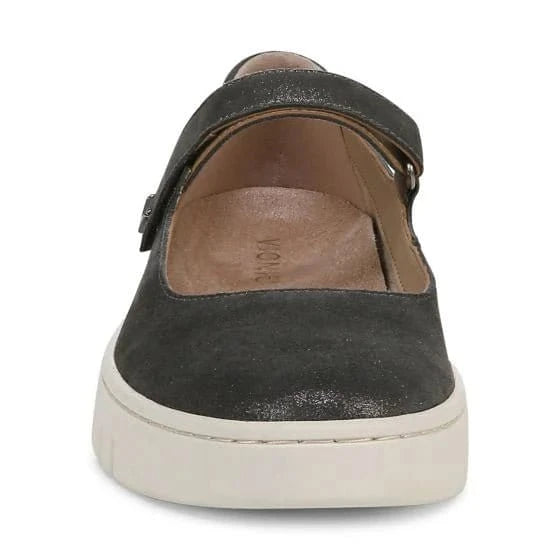 VIONIC SHOES Uptown Mary Jane Flat Charcoal Shimmer Leather Uptown Mary Jane Flat Charcoal Shimmer Leather