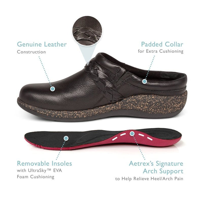 AETREX clogs Libby Comfort Clog Brown Libby Comfort Clog Brown