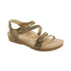 AETREX SANDALS 5.5 / Medium Jillian Braided Quarter Strap Bronze 045468136328 Jillian Braided Quarter Strap Bronze