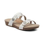 AETREX SANDALS 5 / Medium Janey Braided Slide White Janey Braided Slide White