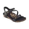 AETREX Sandals 5 / Medium Jillian Braided Quarter Strap Black 045468136007 Jillian Braided Quarter Strap Black