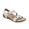 AETREX SANDALS 5 / Medium Jillian Braided Quarter Strap White 045468176539 Jillian Braided Quarter Strap White