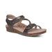 AETREX Sandals 6 / Medium / Gunmetal Jillian Braided Quarter Strap Sandal 045468180949 Jillian Braided Quarter Strap Sandal